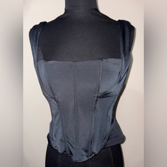 We Are HAH Sz Medium Knock Out Black Corset Top - Picture 7 of 14